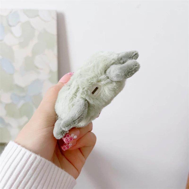 Милый мультяшный меховой чехол для наушников Airpods Pro 3 2 1 Air Pods Pro2 2-го 3-го поколения забавный пушистый плюшевый теплый чехол для женщин и девочек