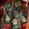 Hot stamping English Christmas cards, high-end Christmas tree gifts, gifts for the elderly, flower bouquets, store decorations, small cards