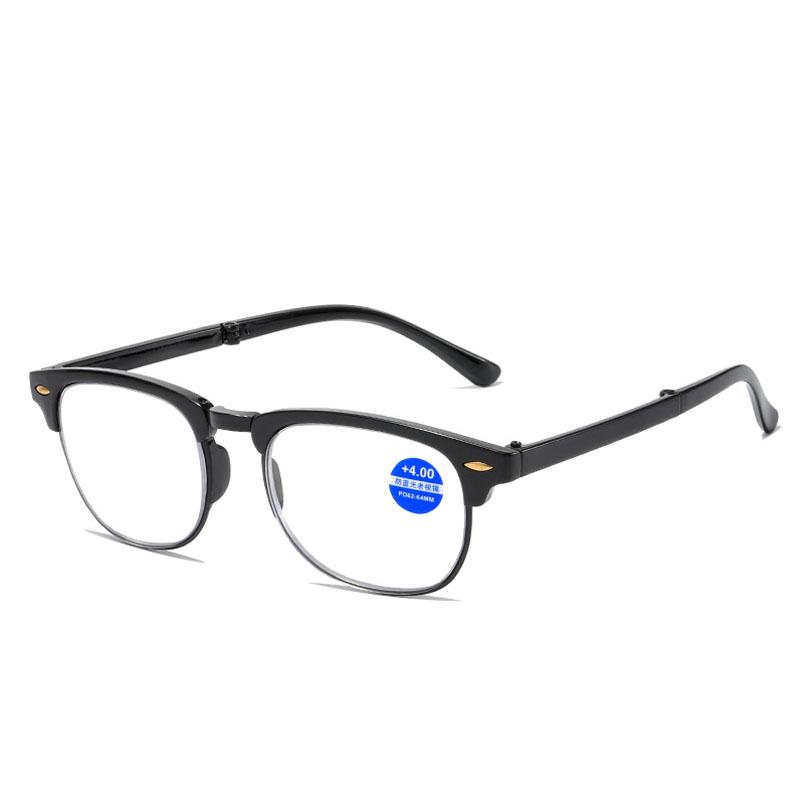 Anti-Blue Light Folding Reading Glasses With Box Men Women Farsighted Glasses Presbyopia Eyeglasses Diopter +1.0 To +4.0