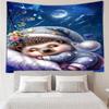 Sleepy Hedgehog Dreams Tapestry Hanging for Bedroom,Livingroom, Playroom,Decor Art Room Wall Tapestry Holiday and Birthday Gifts