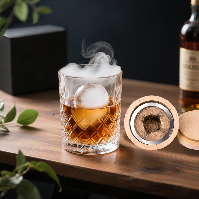 Набор для копчения коктейлей и виски Old Fashioned Bourbon с ароматизированной щепой для копчения, инфузер для напитков, подарки для любителя коктейлей