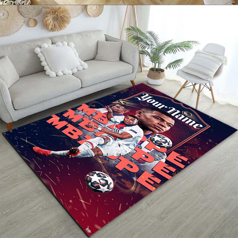 Mbappe Customized Name Area Rug Suitable For Kitchen Entryway Dormitory Bedrooms Antislip Carpet Decorate Offices Perfect Birthdaychristmas Gift Idea