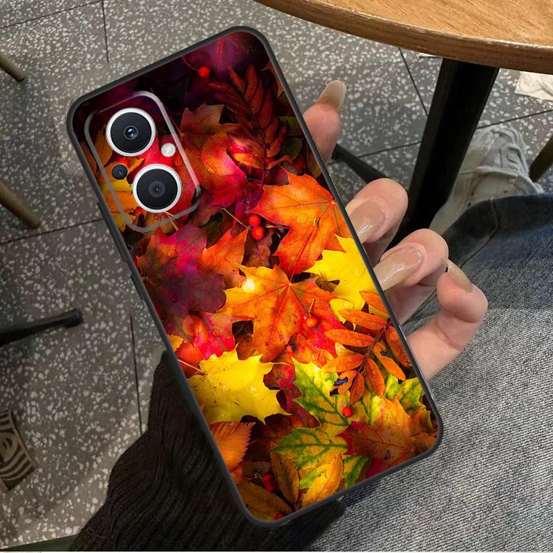 Colorful Leaves Case For OPPO Reno 10 Pro 4 5 6 7 8 Lite 8T 4Z 5Z OPPO Find X5 Lite X2 X3 Neo X6 Pro Cover