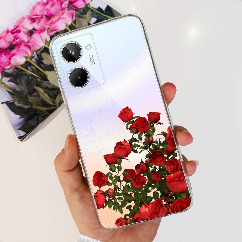 Чехол для Realme 10 RMX3630 Задняя крышка Милый мультяшный панда Тонкий мягкий прозрачный силиконовый чехол для телефона Для Realme 10 Pro Plus RMX3687 Capa