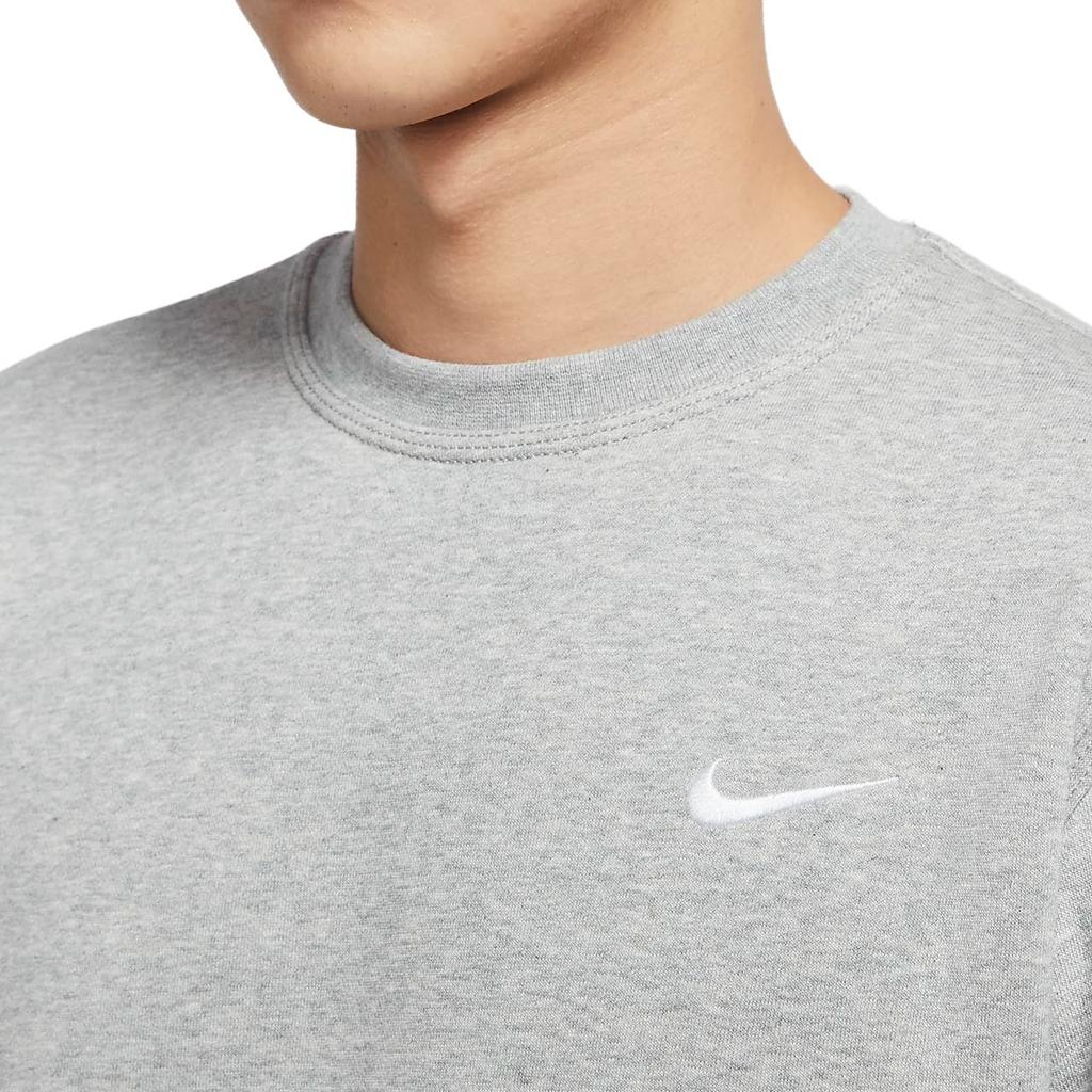 Nike Club Fleece Lined Embroidered Small Logo Classic Sneakers Sweatshirt Winter Men's Gray 916609-063