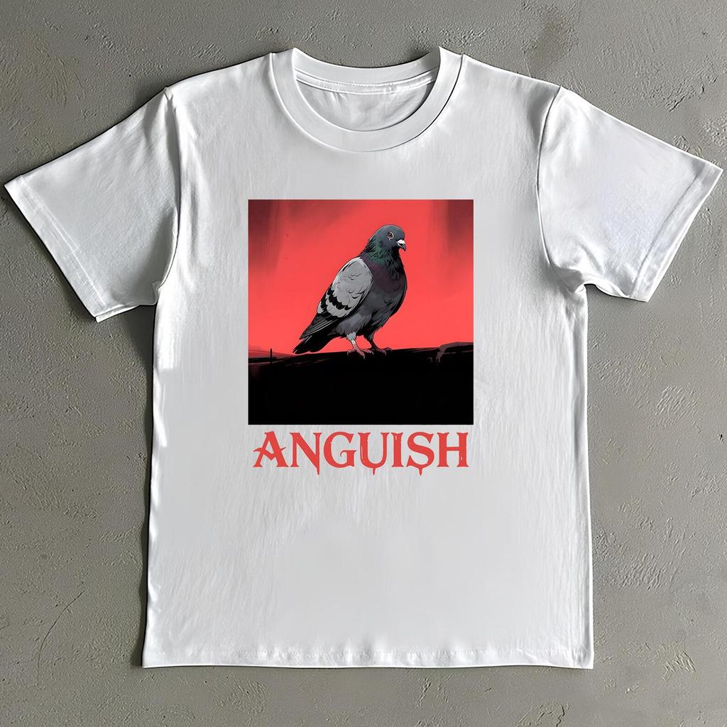 Anguish Pigeon T-Shirt: Funny Vintage Meme Tee