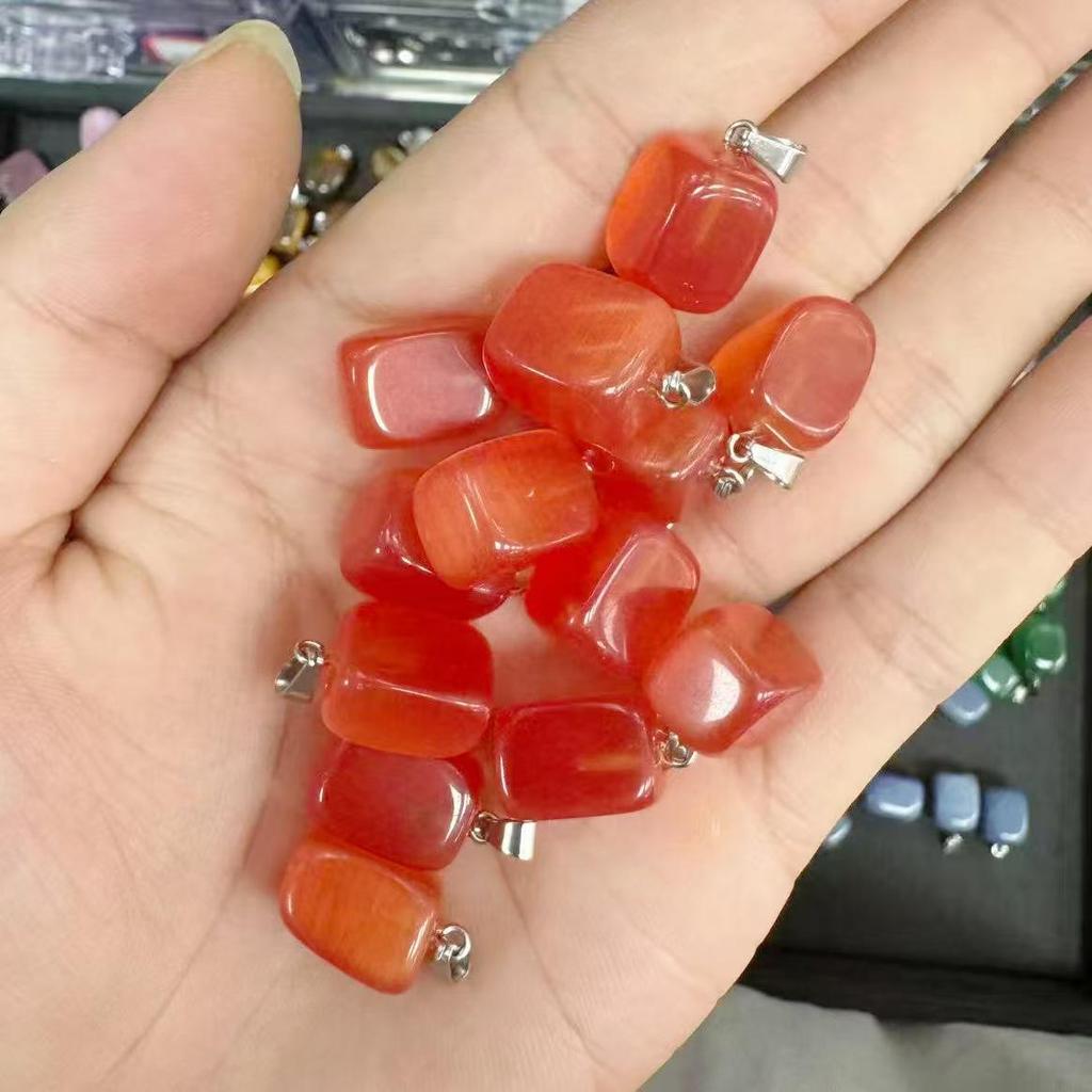 Natural Crystal Agate Irregular Pendants (15-20mm) for DIY Jewelry