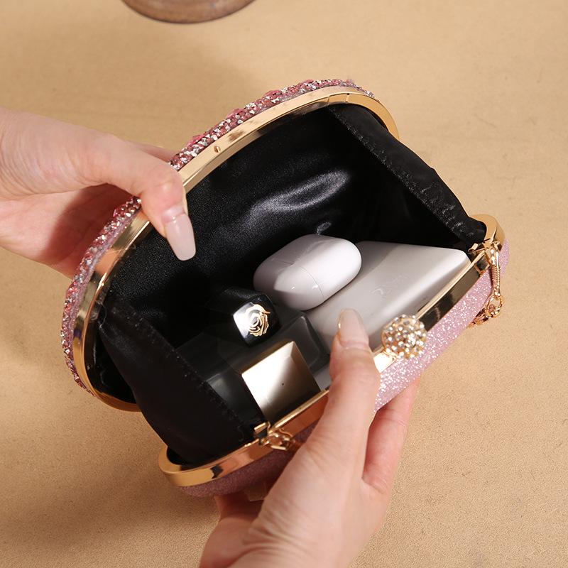 Вечерний клатч «Подсолнух»: Стильная сумка, украшенная бриллиантами, для европейских и американских вечеринок