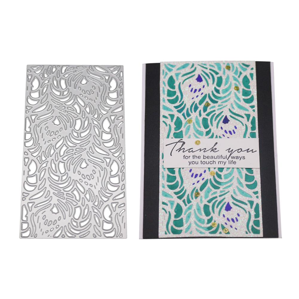 Абстрактный узор прямоугольной рамки металлический серебристый трафарет тиснение вырубные штампы для скрапбукинга бумага альбом карты изготовление