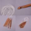 1.2M 48" 12 Different Sizes/Set Tunisian Carbonized Bamboo Needle Crochet Hooks
