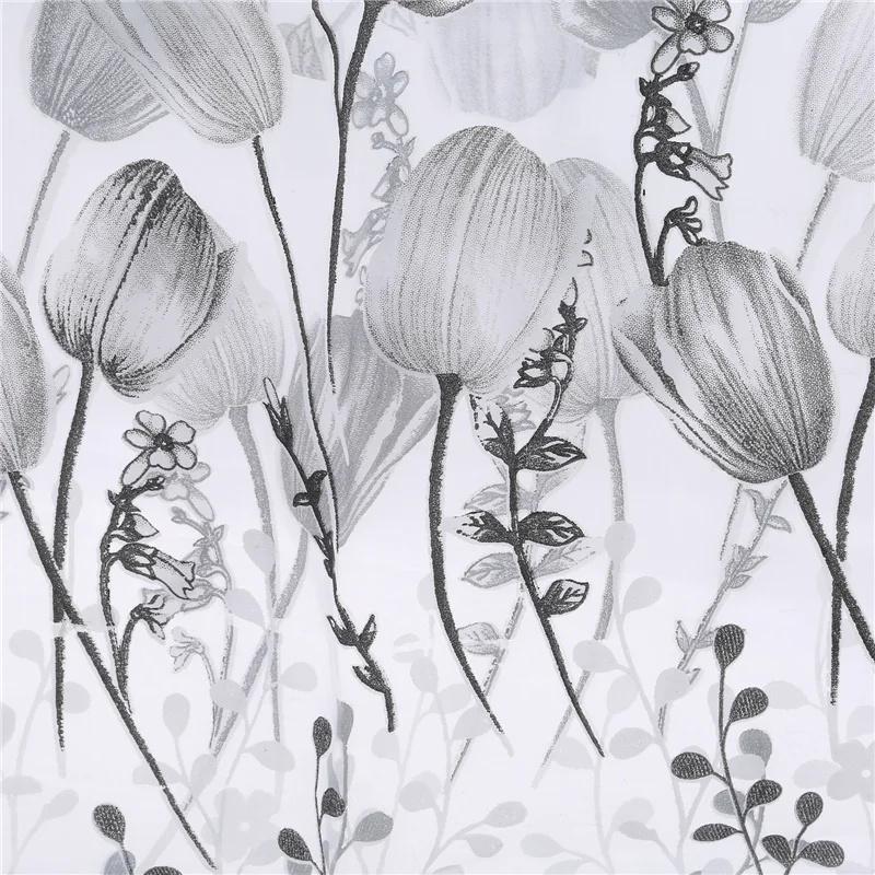 1 панель Современные тюлевые шторы для спальни, короткие кухонные оконные шторы, прозрачные панельные шторы