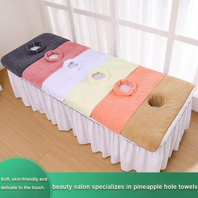 1 шт 40*80 см спа полотенце кровать бандана коралловый бархат массажный стол планка полотенце для лица ананас решетка