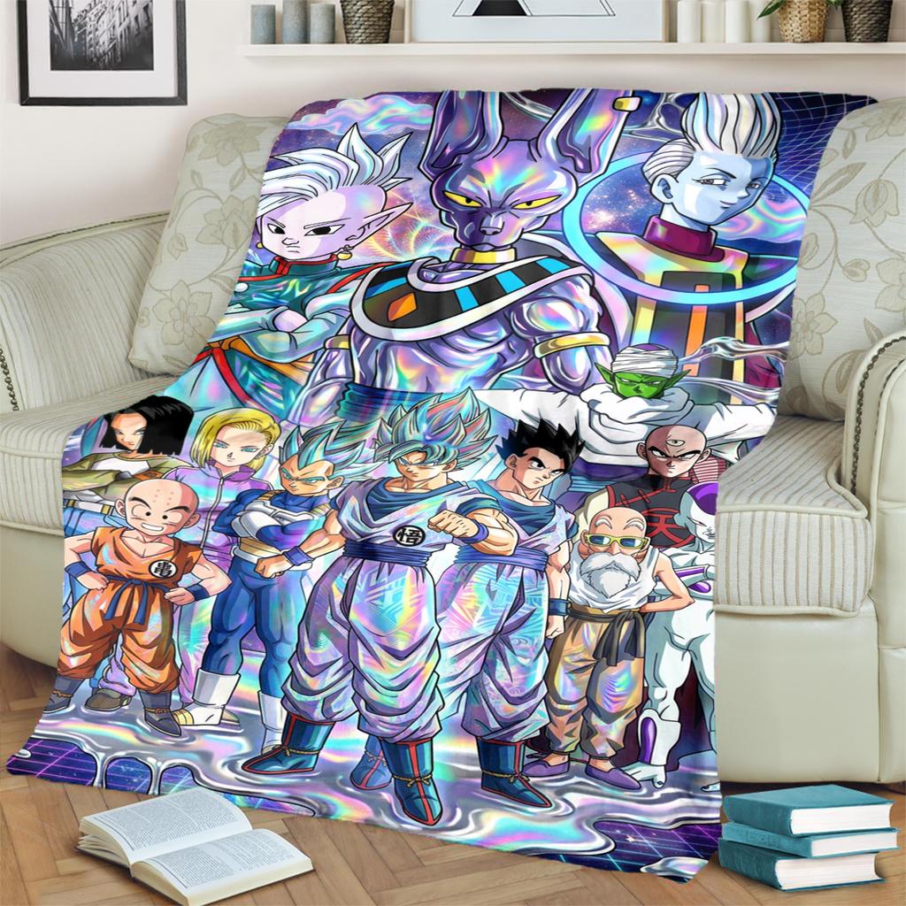 Warm Soft Dragon Ball! Print Blanket Flannel for Bedrooms, Sofas, Beds, Chairs, Picnics, Travel