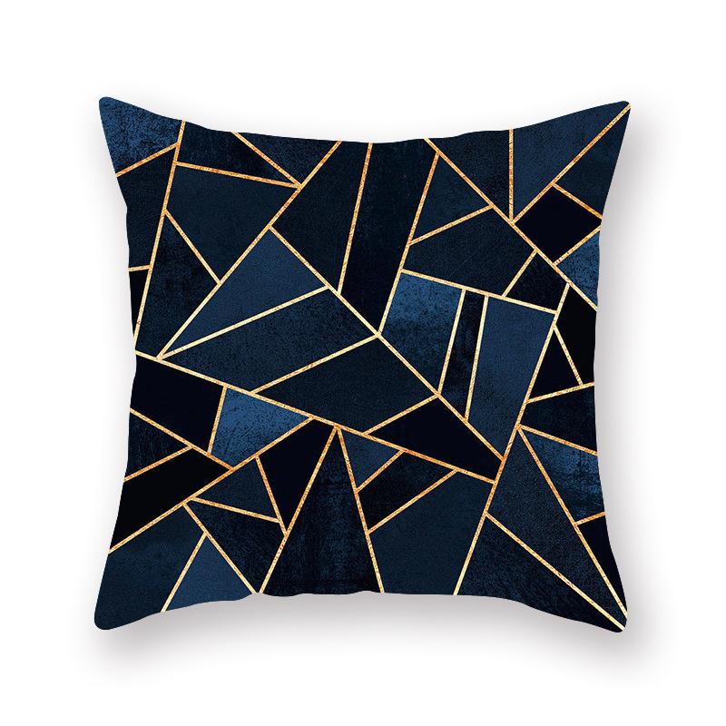 45x45cm Retro Blue Print Pattern Cushion Cover for Home Living Room Sofa Chair Decoration Throw Pillow Pillow Cover