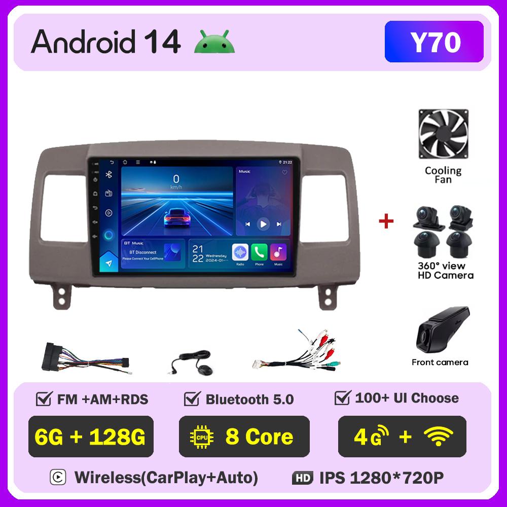 Android 14 для Toyota Mark II 9 X110 2000-2007 автомобильный мультимедийный видеоплеер стерео головное устройство автомагнитола сенсорный экран GPS 5G Wifi