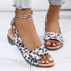 Coarse-heeled Sandals Women's Summer Fish Mouth One-word Buckle Strap Fashionable and Comfortable Sandals