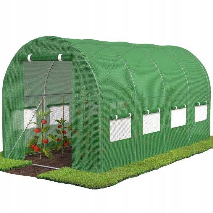 Tunel Foliowy Ogrodowy Szklarnia Foliak Uv4 4,5X2M 10M² Wielosezonowy Mocny