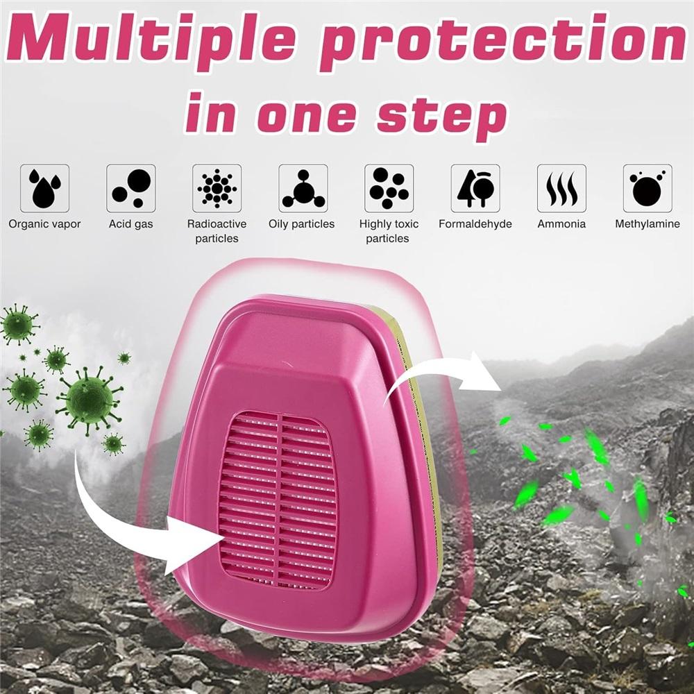 60926 Сменные фильтры для респиратора, Химические фильтры от органических паров, Совместимые с респираторами 6200, 6800, 7502, 7503