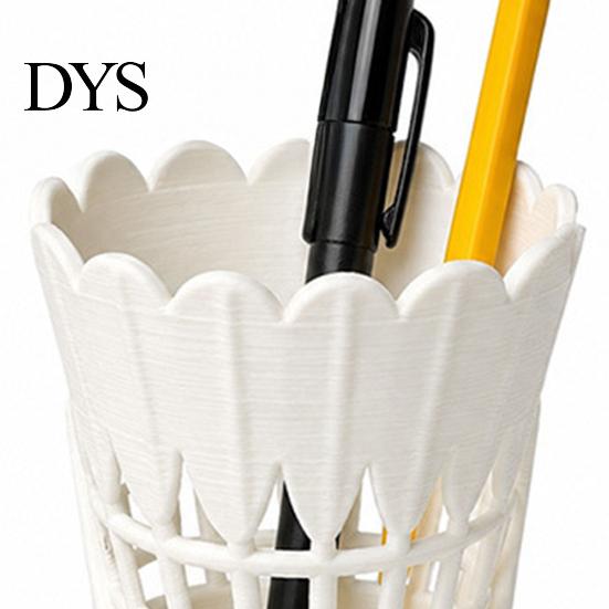 Student Desk Accessories 3D Printed Badminton Shaped Pen Holder, Creative Organizer, Aesthetic Storage Container, Small Minimalist Stationery