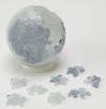 Yanoman 60-Piece Jigsaw Puzzle, 3D Spherical Puzzle, Clear MOON (Approx. 7.6cm Diameter), 2003-511, Includes Piece Request Postcard, Base, and