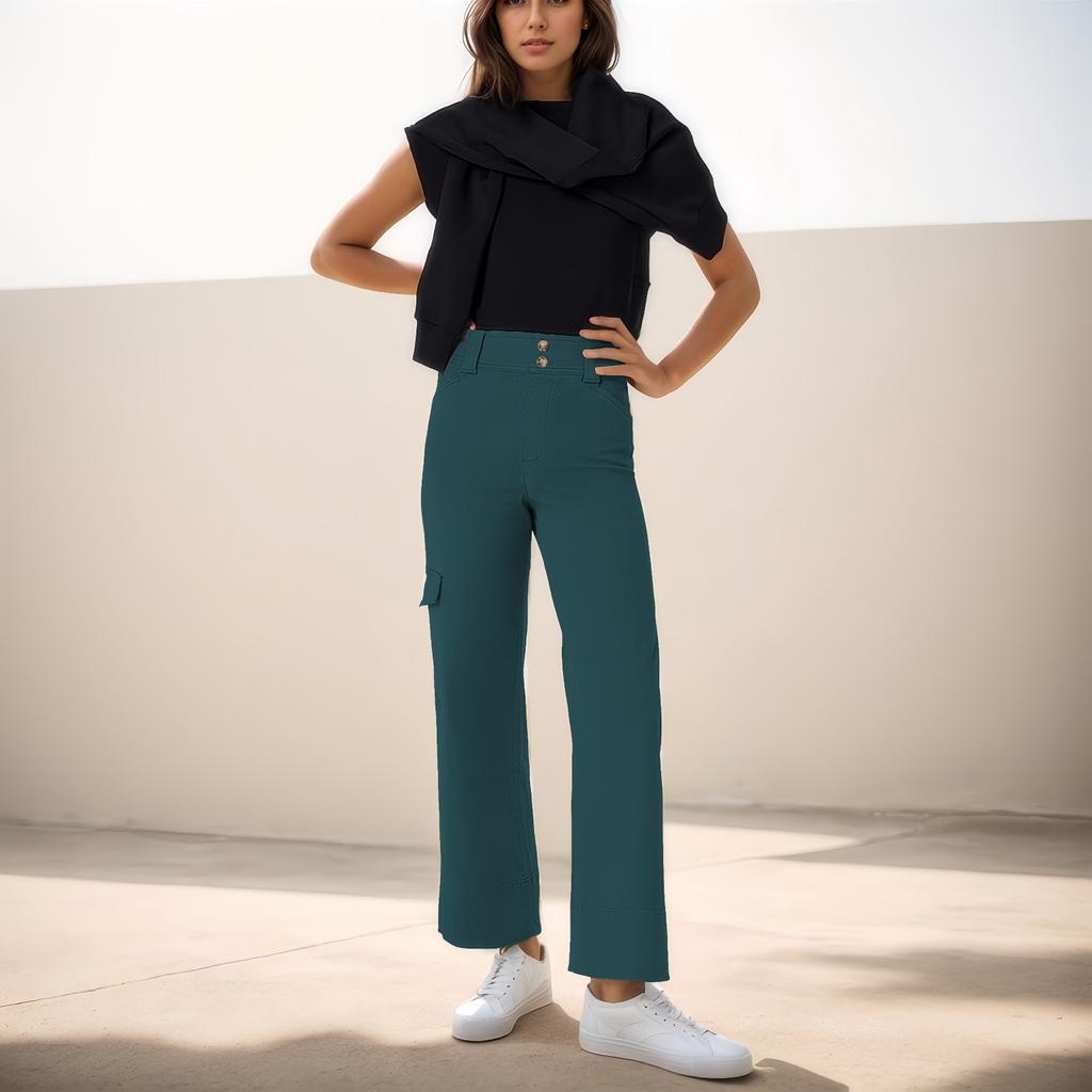 Широкие брюки для женщин, брюки для йоги, спортивные штаны с высокой талией и карманами, эластичные брюки, удобные спортивные спортивные штаны для тренировок