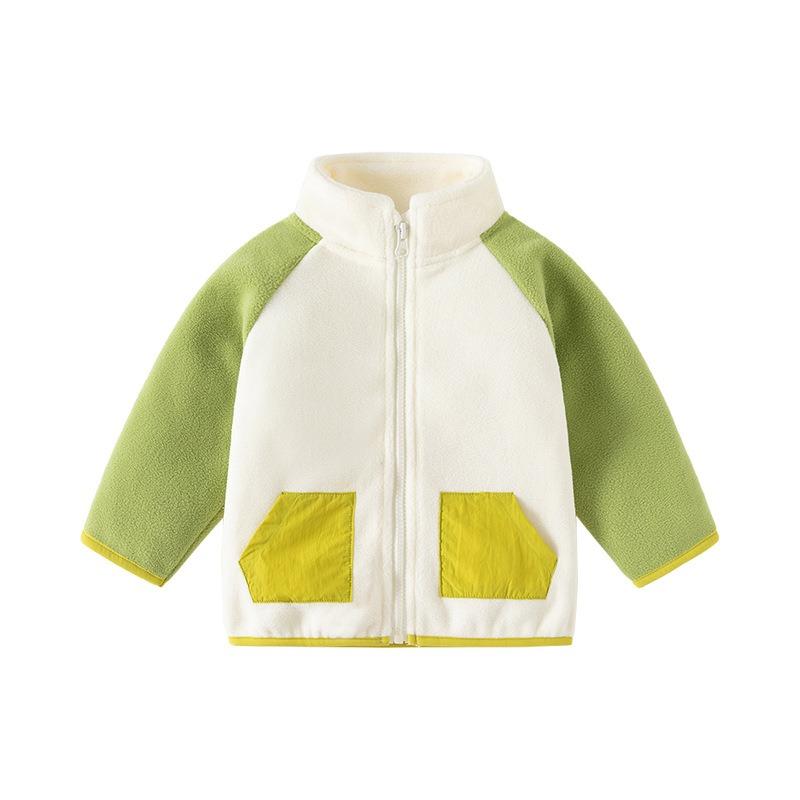 Children's Fleece Jacket Autumn and Winter 2024 New Girls Outdoor Coat Double-sided Fleece Thickened Boys' Warm Top