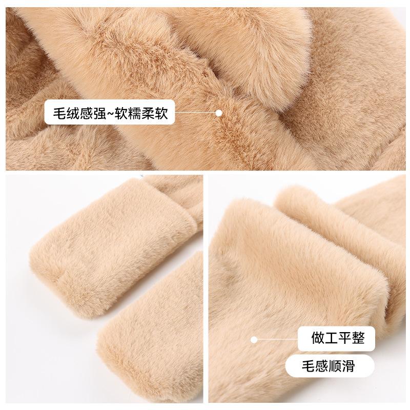 Милая шапка-медведь, шарф, комплект из трех предметов, женская студенческая зимняя плюшевая утолщенная теплая плюшевая шапка