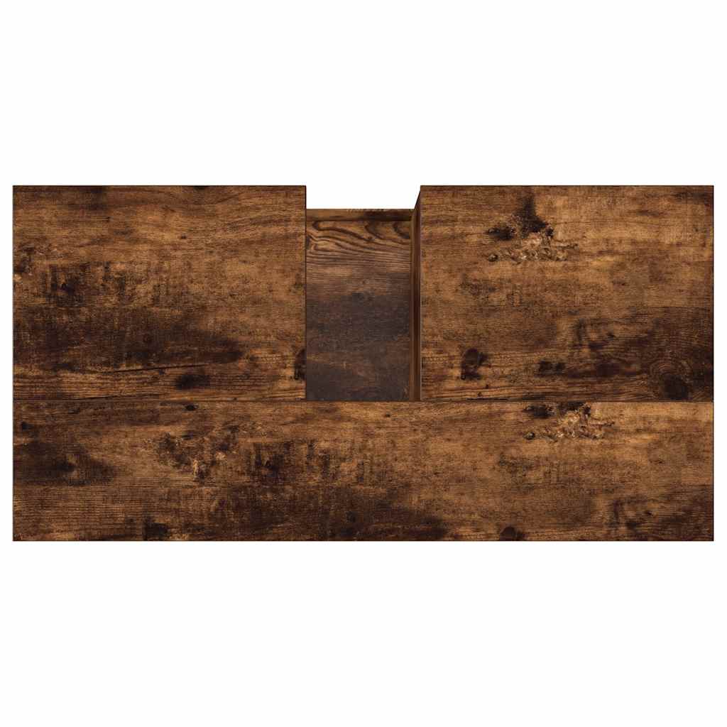 Bathroom Cabinet Smoked Oak Finish 65 x 33 x 60 cm Particleboard