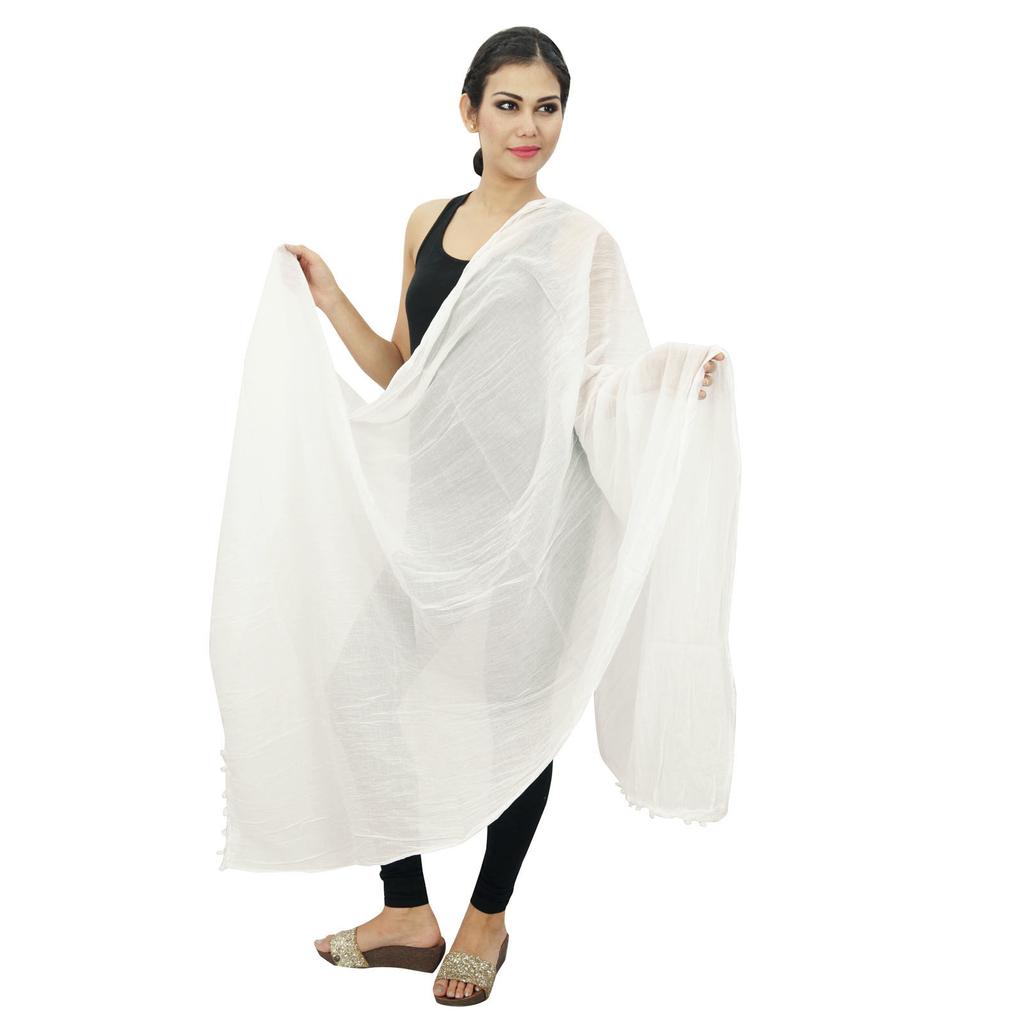 Длинный палантин из хлопковой смеси Dupatta Neck Wrap Women Wear Indian Scarves Chunni Gift For