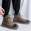 2025 инструменты ботинки Мартин мужские и женские ботинки с высоким берцем кожаные дышащие альпинистские ботинки средней высоты с увеличением роста короткие ботинки 6002-W