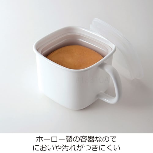 Fuji Enamel Miso Pot, Square, Ready to Fit, N-KP, White