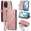 For Huawei nova 13 Pro 5G Zipper Wallet Case Geometry Lines Leather Phone Cover with Strap