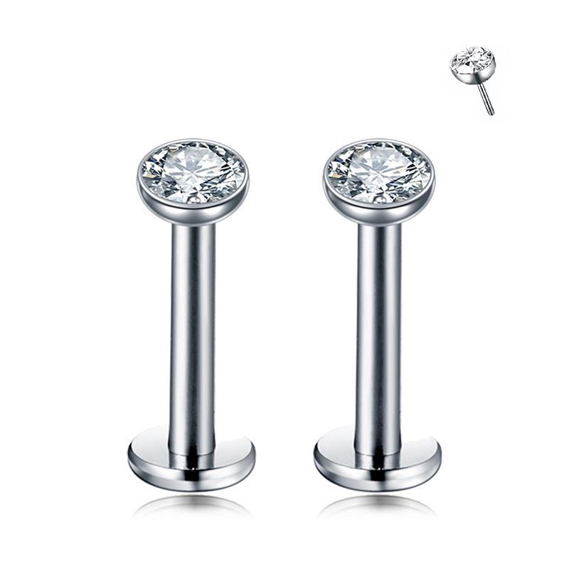 Титановый сплав Пуш-ин штанга-чаша для пирсинга ушей и носа