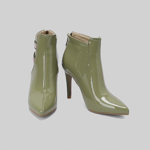 Черно-белые женские ботильоны на высоком каблуке, маленький, большой размер 32 50