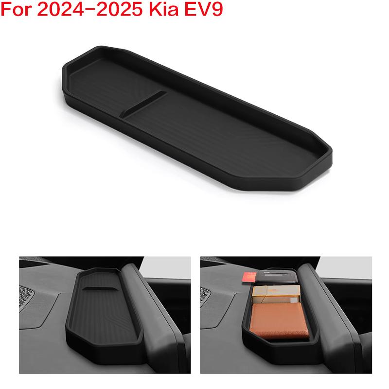 For 2024-2025 Kia EV9 Dashboard Storage Tray Central Control Screen Rear Storage Box Car Interior Accessories Silicone