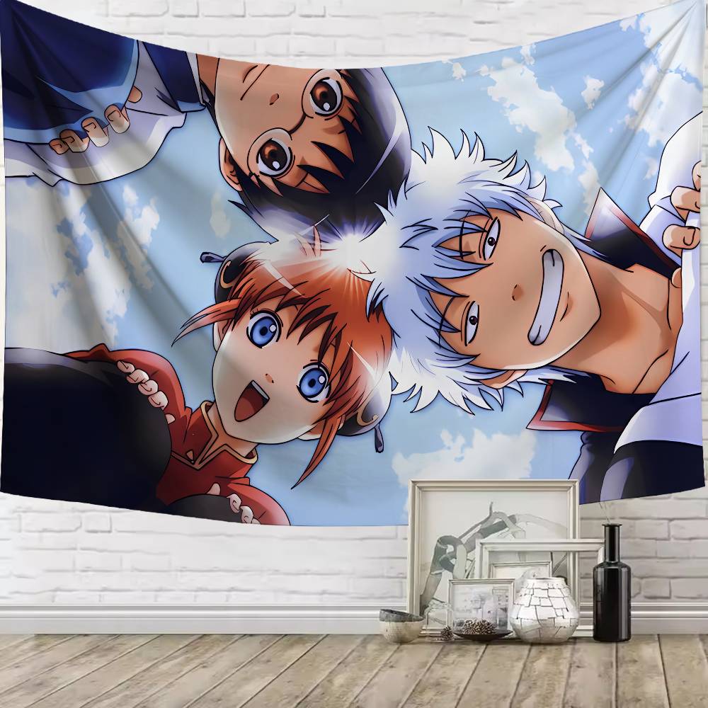 Большой Крутой GGintokiS Саката Забавный Популярный Аниме Популярный Украшение Комнаты Настенный Гобелен Искусство Комната Домашний Декор Настенное Искусство Декор