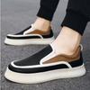 Толстые подошвы мокасины мужские кожаные повседневные туфли на открытом воздухе швейные кроссовки для бега мужские 2024 модные туфли на плоской платформе для ходьбы