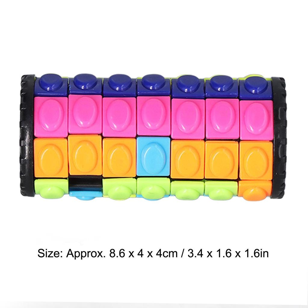 Цилиндрическая игрушка-головоломка, 7 слоев, расслабляющая игрушка-головоломка для снятия стресса, тревоги, вращающегося слайда, игрушка-головоломка для детей XYZ