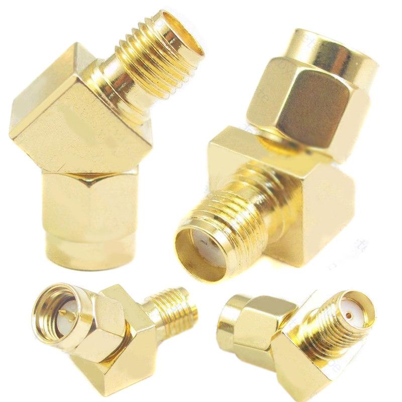 SMA между мужчинами и женщинами, угол 45 градусов, угол 135, адаптер разъема для гоночной антенны Goggle