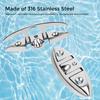 6 Inch Folding Boat Cleat 316 Stainless Steel Flip Up Flush Dock Mount Cleats for Boat Kayak