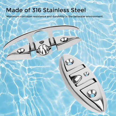 6-дюймовый складной утес для лодки из нержавеющей стали 316, откидные утки для крепления к док-станции заподлицо для лодочного каяка