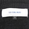 LE CIEL BLEU In Good Condition Wool X Cashmere Side Slit V-neck Knit Pullover Top for Women, Black, Size 36, 24A61415 Tops 36 blackUsed
