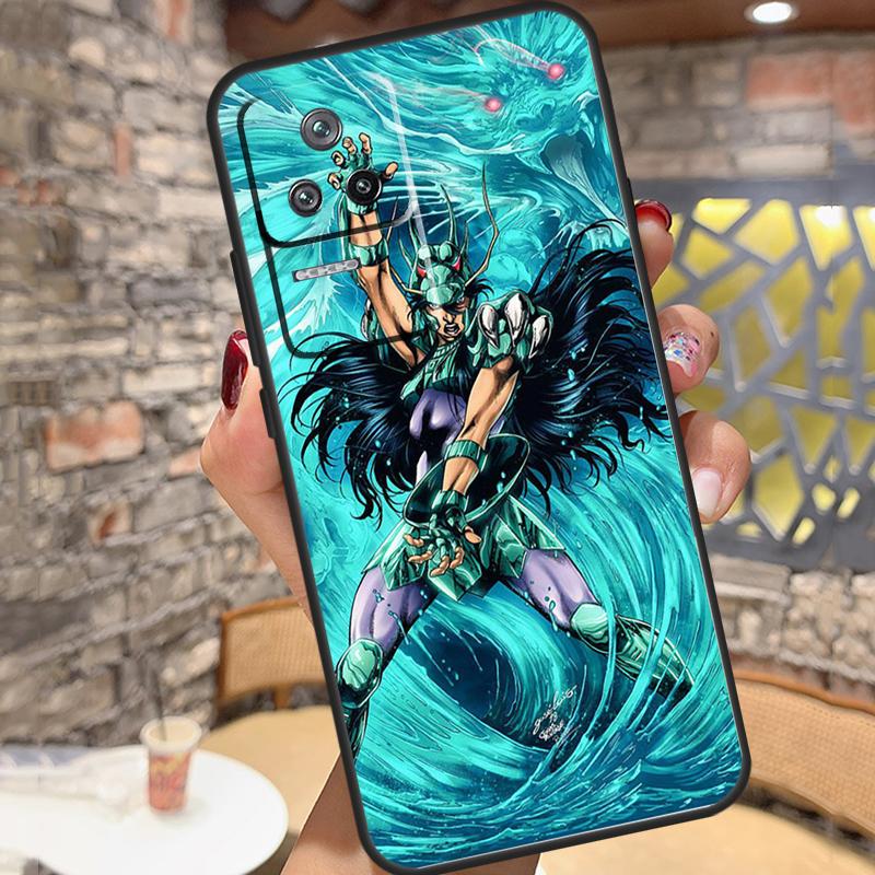 Saint Seiya Shiryu Case For Xiaomi 14T Pro 13T 11T 12T 13 14 15 Ultra POCO X6 X7 Pro X3 X5 M6 F5 F6 Pro Cover