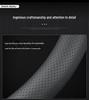 Universal Nappa Leather Steering Wheel Cover - Breathable, Perforated, Sweat-Absorbent, Four Seasons Protection.
