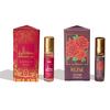 Масло-парфюм Sandalia Rose & Rose Attar от Dukhni | Стойкий аромат сандала и розы для мужчин и женщин, держится более 14 часов | 2 x 6 мл