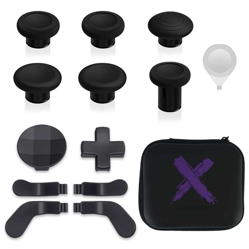 eXtremeRate 13 In 1 Combi Metal Kit for Compatible with Xbox Elite Series 2 6 Metal Thumbsticks Adjustment Tool 2 Directional Keys 4 Back Paddles