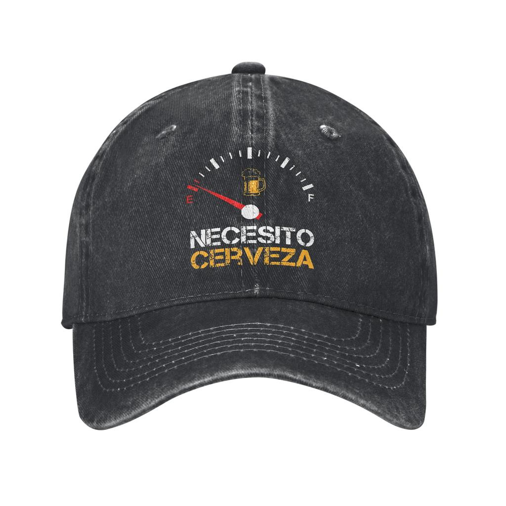 Necesito Cerveza Cool and Funny Saying En Espanol Baseball Caps Casual Distressed Denim  Headwear for Unisex Outdoor Gift Caps Hat