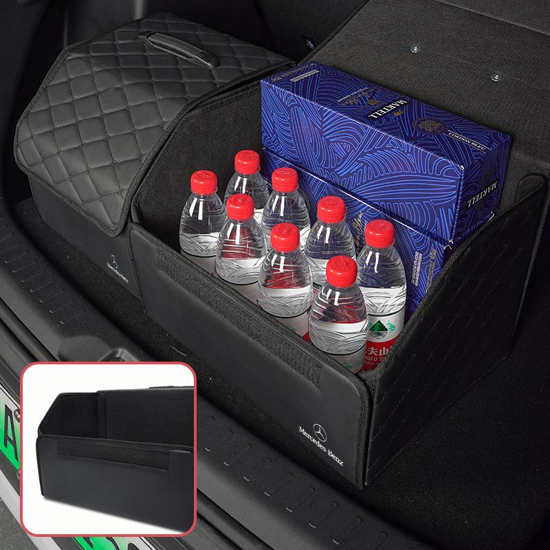 GLC GLB Кожаный чемодан Органайзер для багажника автомобиля Складной контейнер для хранения Для Mercedes Benz AMG W204 W205 W203 W211 W212 W213 W201