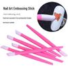 Multifunctional Nail Tool: Silicone Cuticle Pusher and Embossing Pen