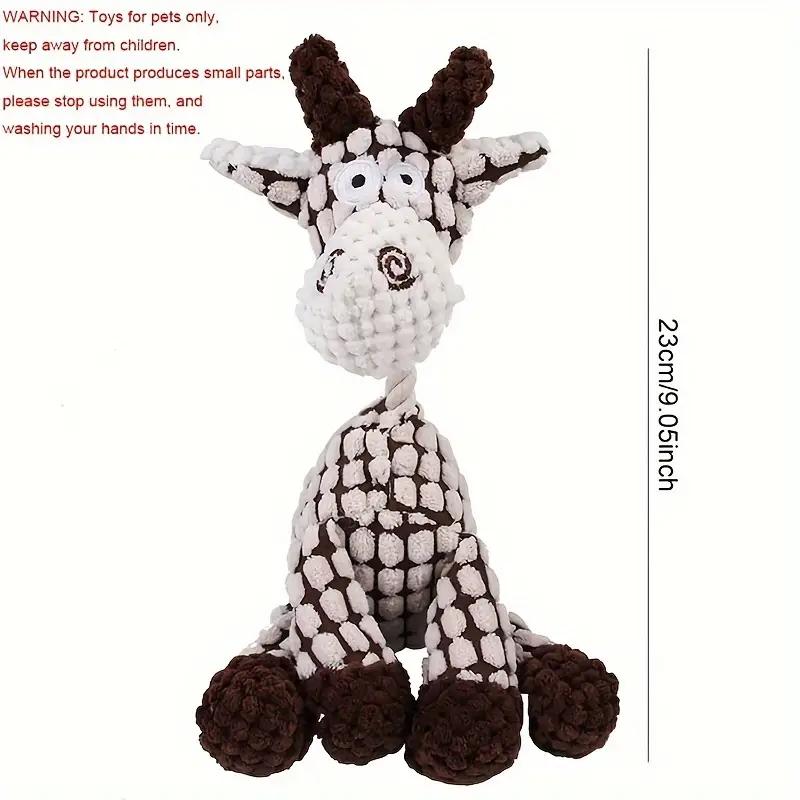 Fun Pet Toy Donkey Shape Corduroy Chew Toy For Dogs Puppy Squeaker Squeaky Plush Bone Molar Dog Toy Pet Training Dog Accessories